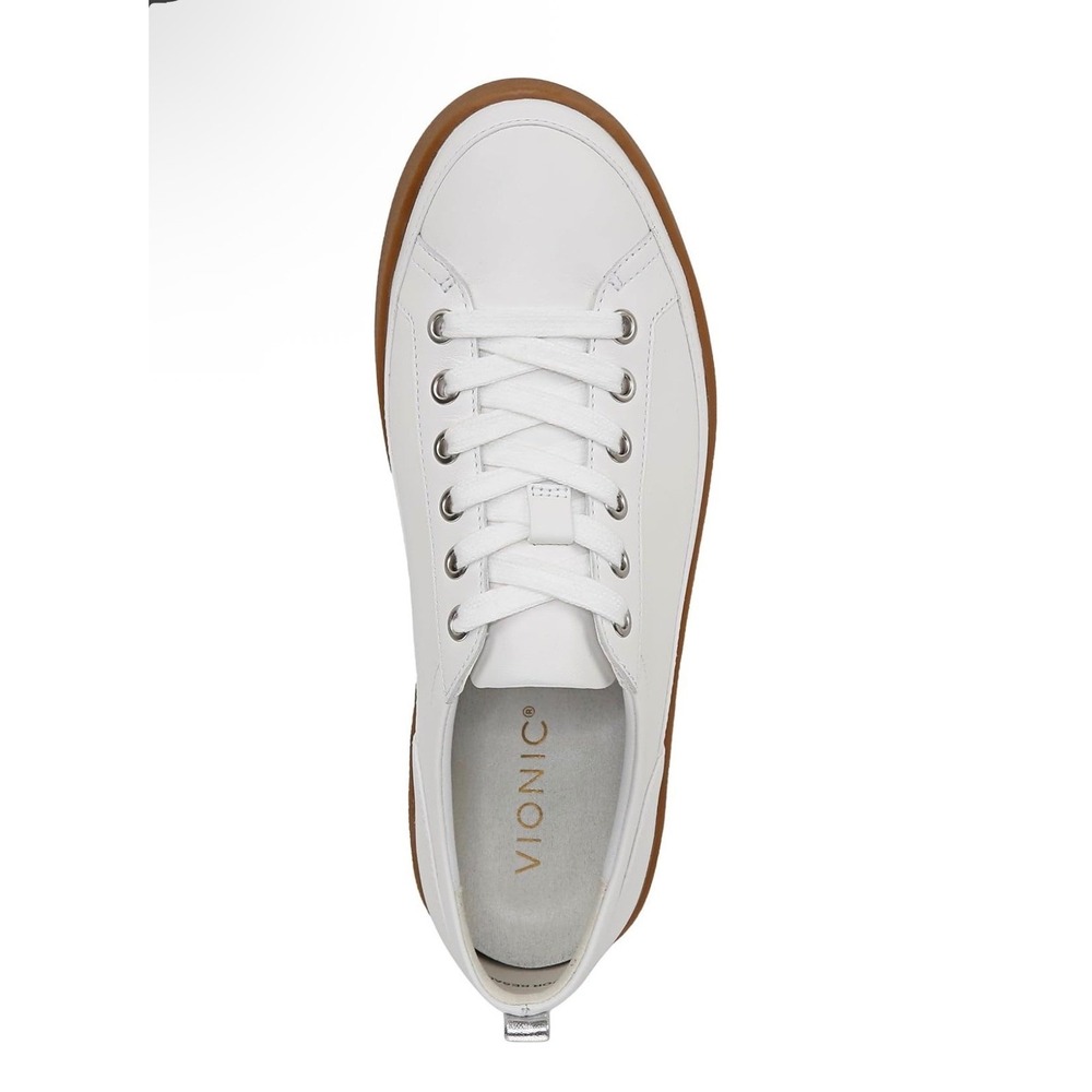 Vionic Winny Womens White Gum Leather Lace Up Sneakers H7773L8103 Size 8.5 M - Picture 6 of 9